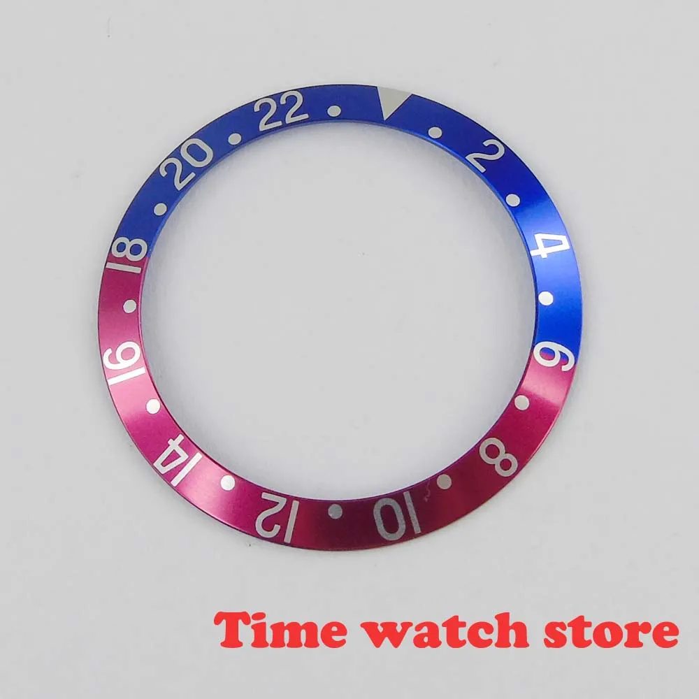 Новинка 38 мм Parnis Высококачественная красная черная синяя Алюминиевая Вставка