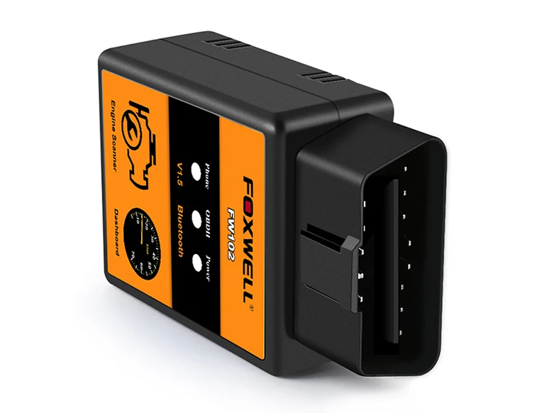 Автомобильный считыватель кодов Сканер FOXWELL FW102 V1.5 ELM327 OBD2 Bluetooth адаптер OBDII диагностический сканирующий инструмент V 1,5 25K80