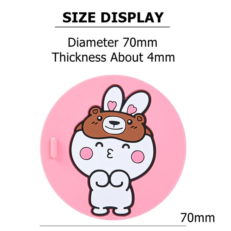 Мультяшный силиконовый автомобильный Подставка под кружку нескользящий коврик