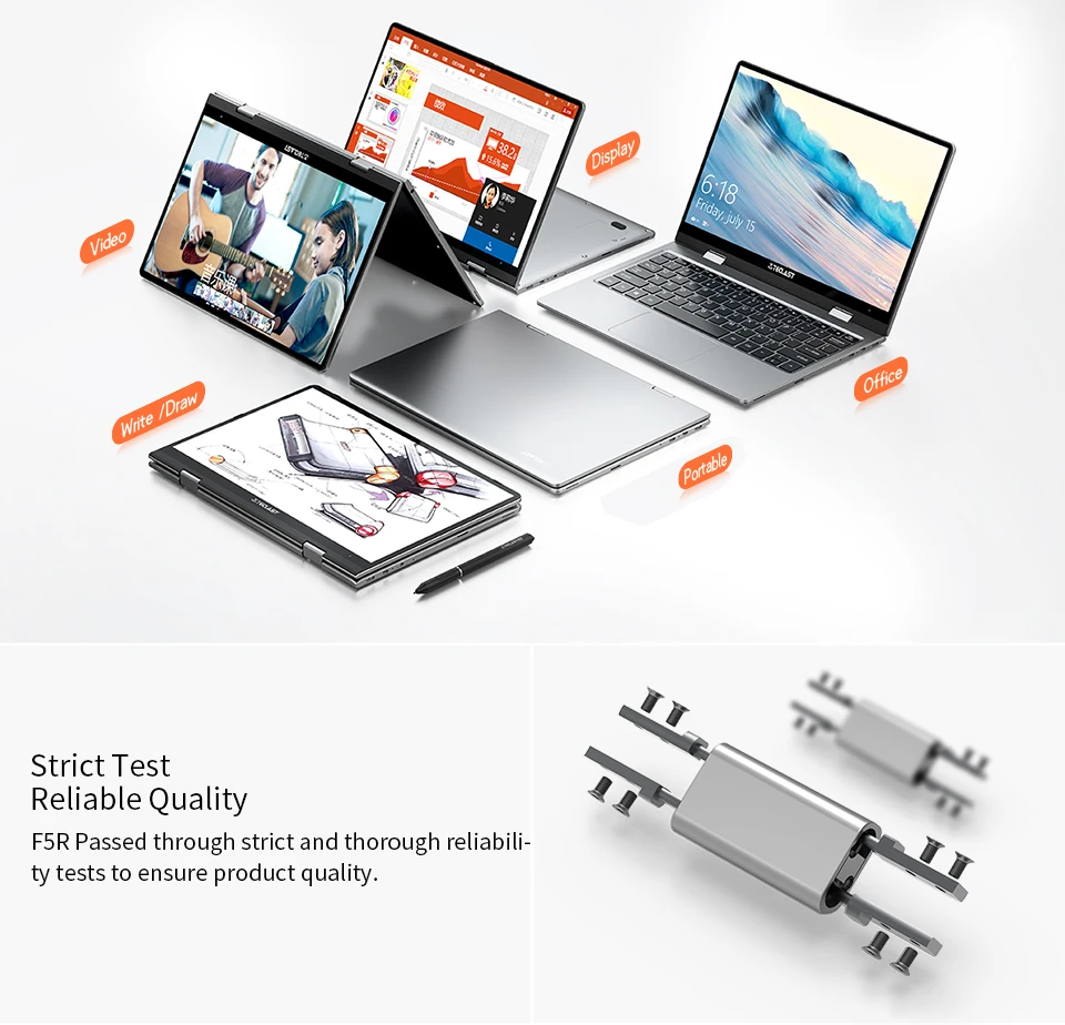 Ноутбук Teclast F5R 11,6 дюймов Win 10 8 Гб DDR4 256 ГБ SSD Intel Gemini Lake N3450 360 градусов шарнир с сенсорным экраном