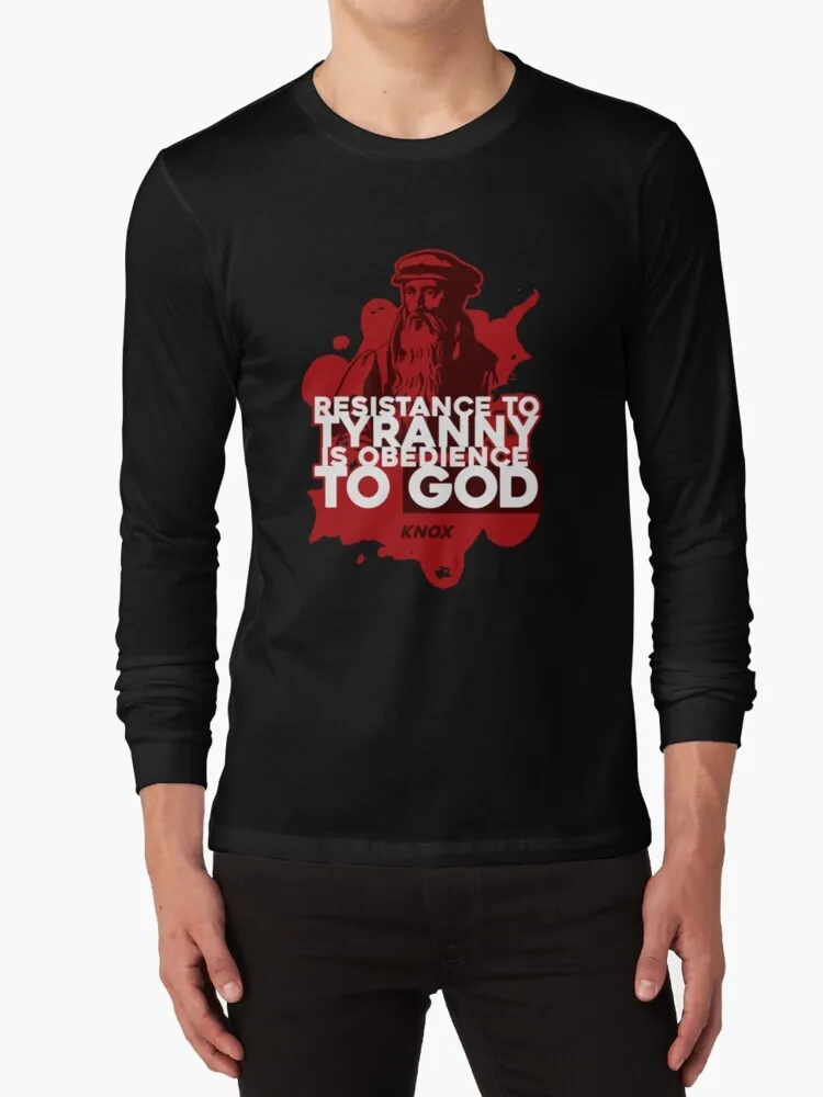 Цитата стойкость к тирании-послушание Богу от Knox 100% хлопок футболка
