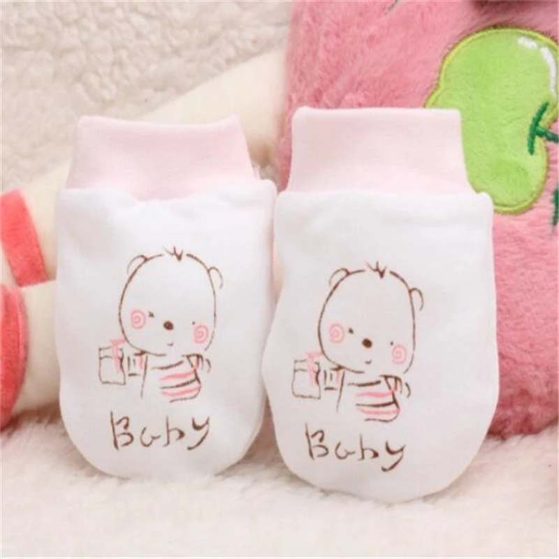 

Cartoon Pattern Anti-Grasping Gloves Four Seasons Newborn Safety For Newborn Protection Face Baby Mitten