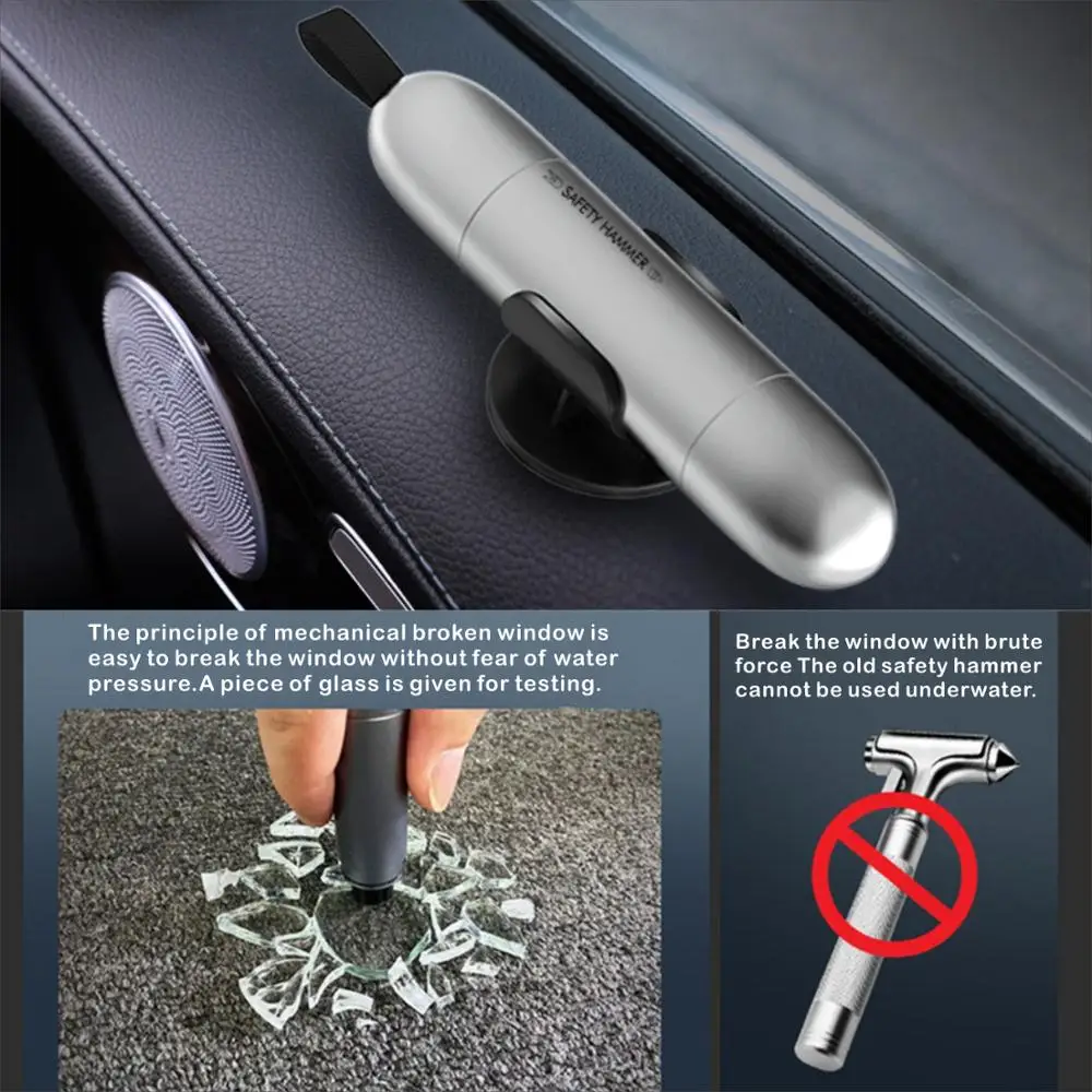 

New Xiaomi Mini Car Window Glass Breaker Seat Belt Cutter Safety Hammer Life-Saving Escape Hammer Cut Knife Escape Blade Tool