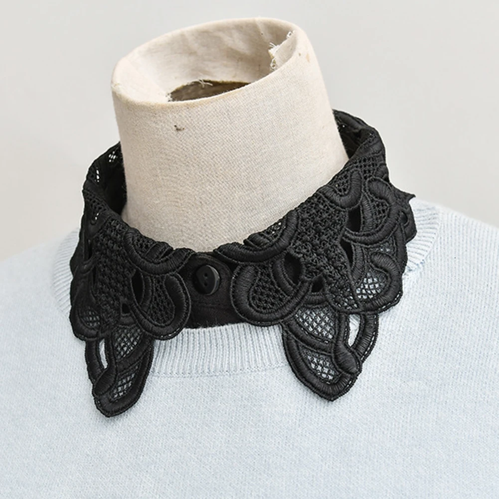 Женский накладной воротник съемное однотонное ожерелье с лацканами рубашка