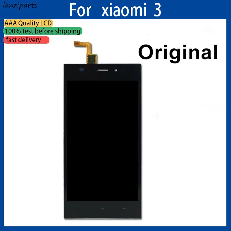 100% Оригинальный ЖК дисплей для Xiaomi Mi 3 сенсорный экран дигитайзер в сборе