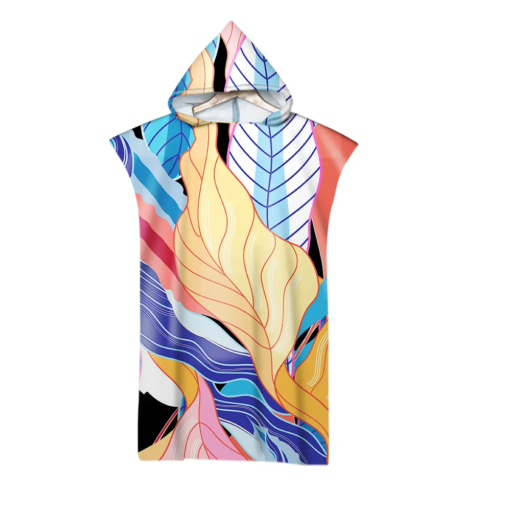 Irisbell Крутое летнее пляжное полотенце с капюшоном быстросохнущее для плавания