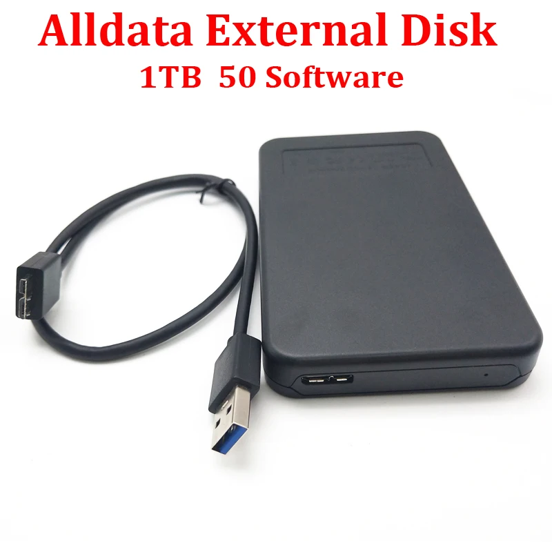 External Alldata HDD Программное обеспечение для ремонта автомобиля Alldata V10.53 1 ТБ 50 программное обеспечение Alldata и mitchell тяжелый грузовик и т. Д. Vi-vid мастерская - Цвет: External Alldata HDD