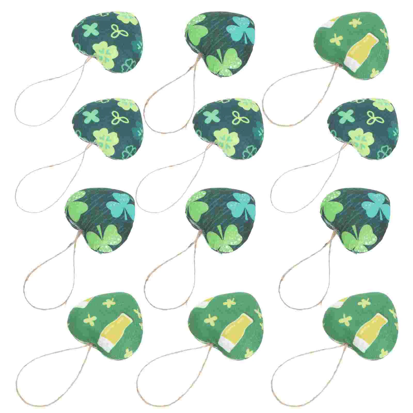 12 шт. подвески в виде сердца на День Святого Патрика | Дом и сад
