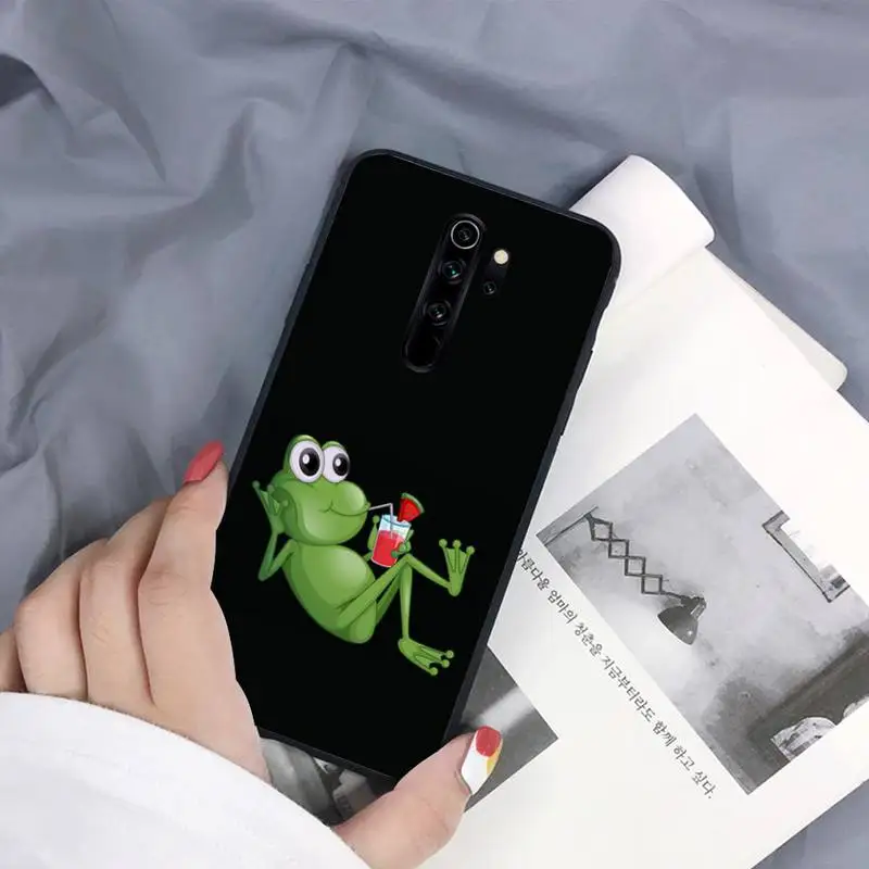 

Lovely Mr. Frog Phone Case Black For Redmi 7A 4X 5 6 7 8 8A 5Plus GO Note 4/4X 7 K20/Pro Cases