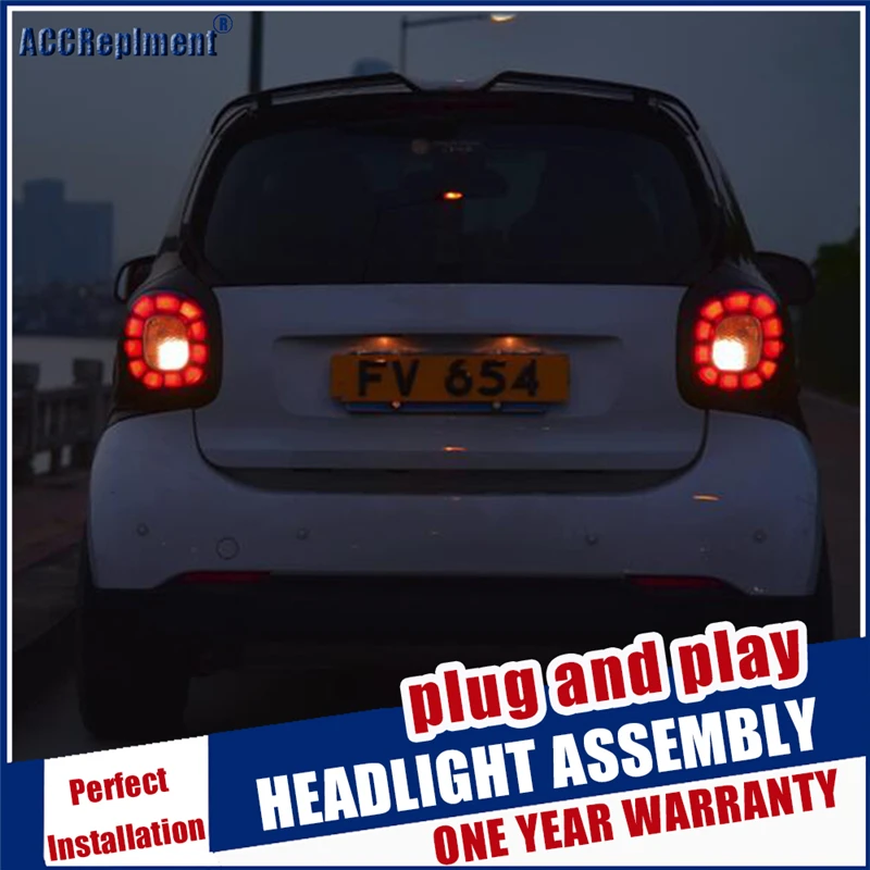 Из 2 предметов Тюнинг автомобилей для Benz Smart светодиодный задний светильник s