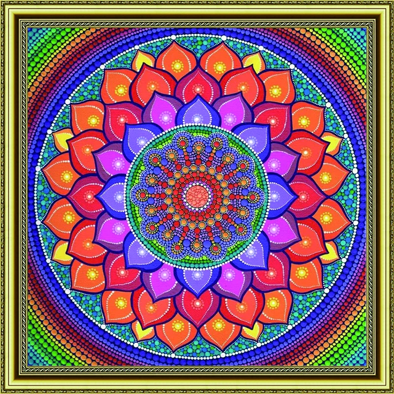 Алмазная 5D Вышивка с полным напылением для творчества вышивка крестиком мандала