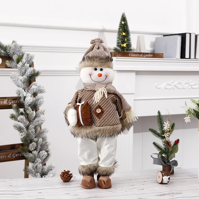 Рождественская плюшевая кукла цвета хаки с Санта-Клаусом снеговиком оленем