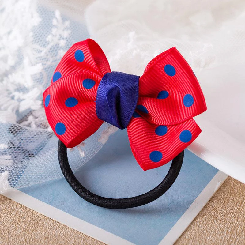 

1Pcs New Fashion Girls Headwear Bow Dot Elastic Hair Bands Rabbit Ears Hair Accessories Baby Hairbands Children Hair Ropes