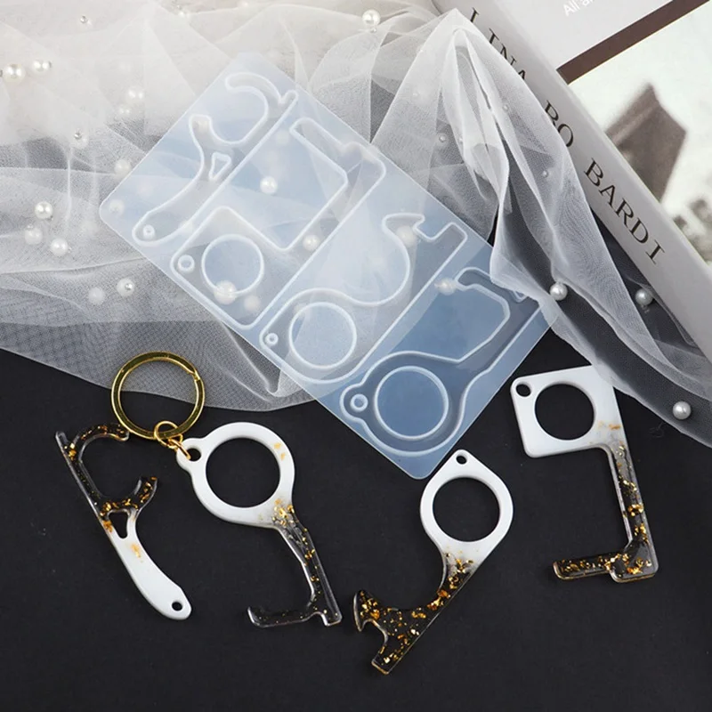 

Эпоксидная смола для самостоятельной сборки, Бесконтактный пресс для брелка, подъемник, Открыватель двери, силиконовая зеркальная форма