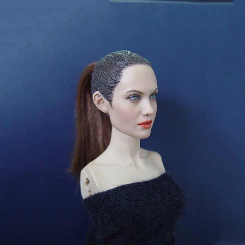 In Stock Woman Star Angelina Jolie 1/6 Female Head Sculpts KM36 Model Toys For 12&quot Action Figure Body Accessory | Игрушки и хобби