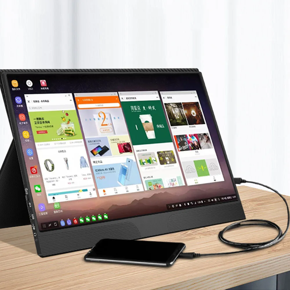 15 6 QLED телефон игровой ТВ Расширенный портативный монитор для ПК бизнес