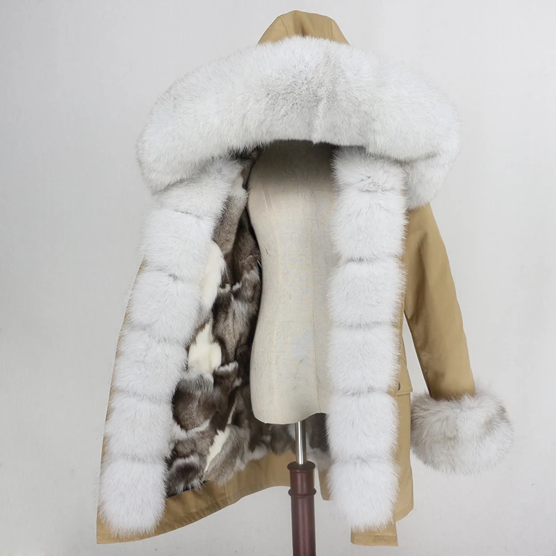 OFTBUY Waterproof Parka Winter Jacket Women Real Fur Coat Fox Fur Collar Hood Fox Fur Liner Warm Streetwear Detachable New