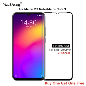 for meizu note 9 glass screen protector 2pcs full glue coverage protective glass meizu note 9 glass meizu m9 note film glass free global shipping