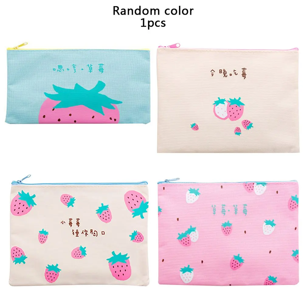 Сумка для документов застежка молния купюр милая школьная Холщовая учебников