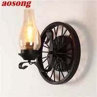 aosong indoor retro wall lamps black light classical sconces loft fixtures led for home bar cafe
