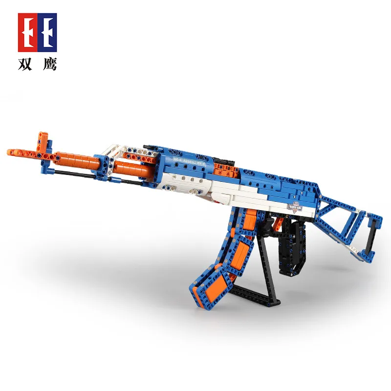 498 шт. блоки C81001 Техника Сборка AK 47 Штурмовая винтовка серизные вечерние