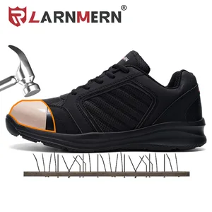 LARNMERMбезопасная обувь; Рабочая обувь со стальным носком; Водонепроницаемая легкая дышащая нескользящая обувь для строительства