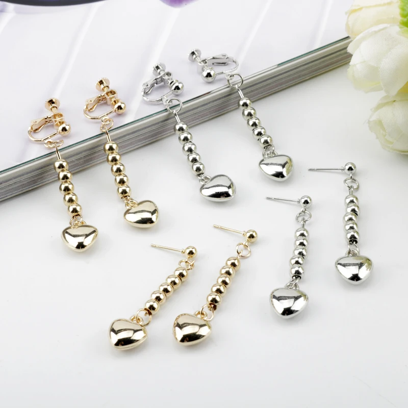 

HUNTERHUNTER Hisoka Dangle Earrings for Women Metal Heart Bead Piercing Jewellery Drop Earrings Fashion Jewelry