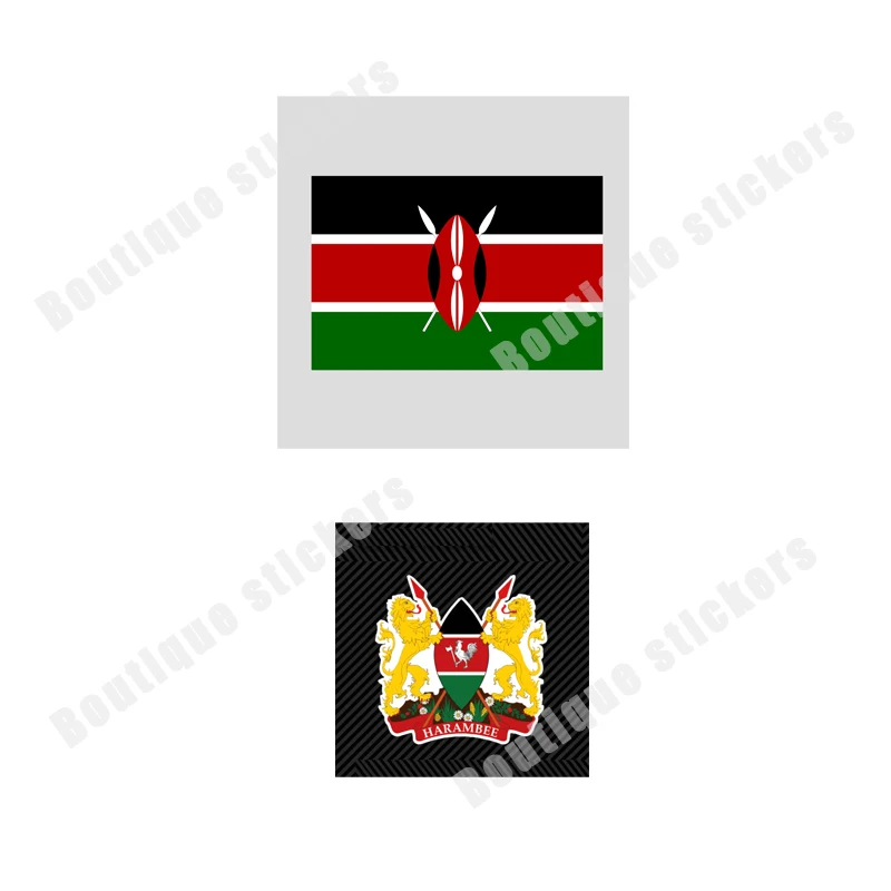 

Kenya Flag National Emblem Kenya Badge Sticker Pretty Cartoon Window Windshield Accessories Decal Laptop Helmet Trunk Wall
