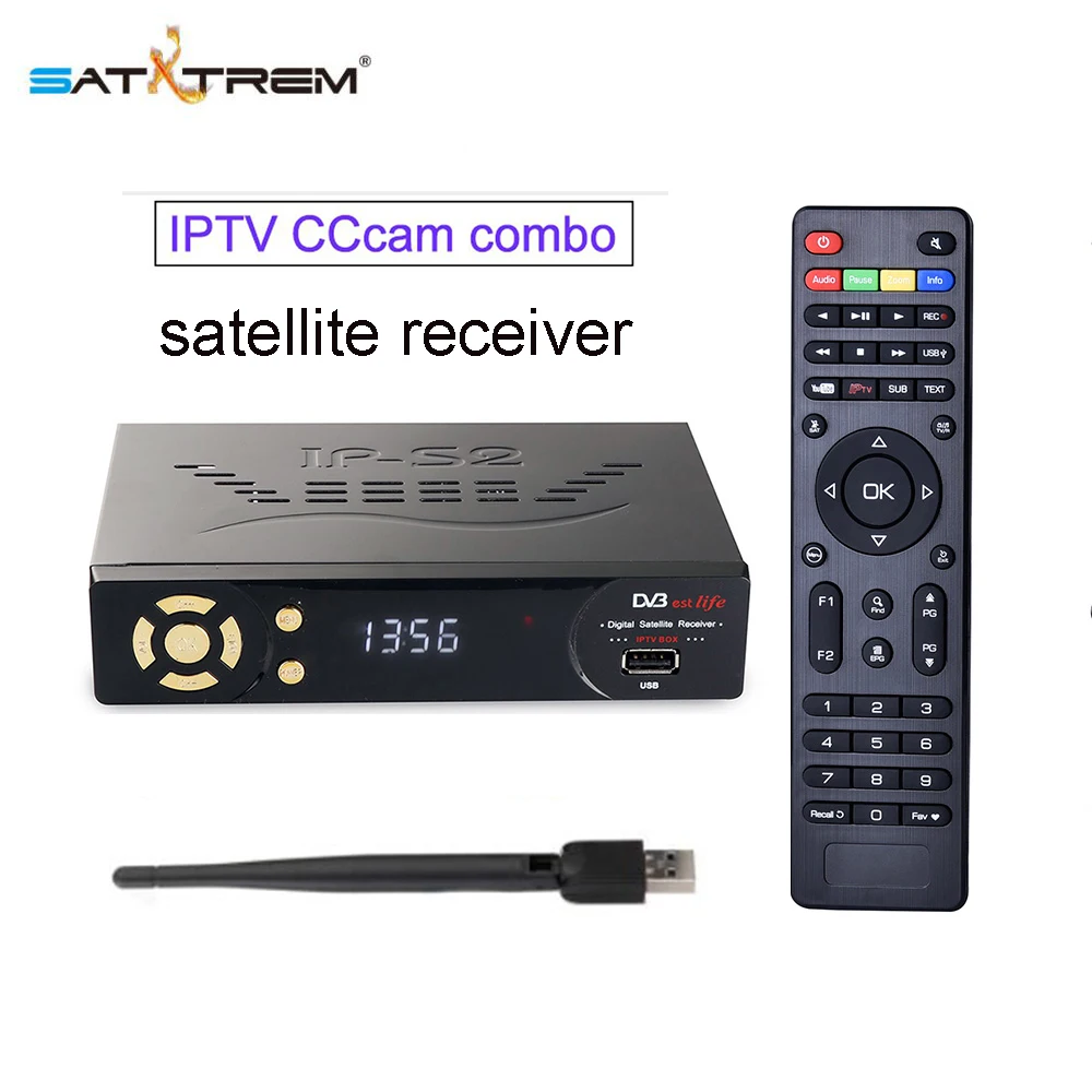 satxtrem ips2 iptv спутниковый ресиверwith usb wifi oscam cccam receptor azamerica телевизор ресивер тв тюнер скалер универсальный Приставка для цифрового ТВ для России