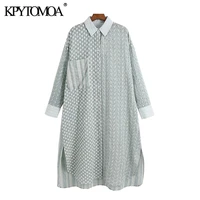 kpytomoa women fashion hollow out embroidery patchwork oversized blouses vintage long sleeve side vents female shirts chic tops