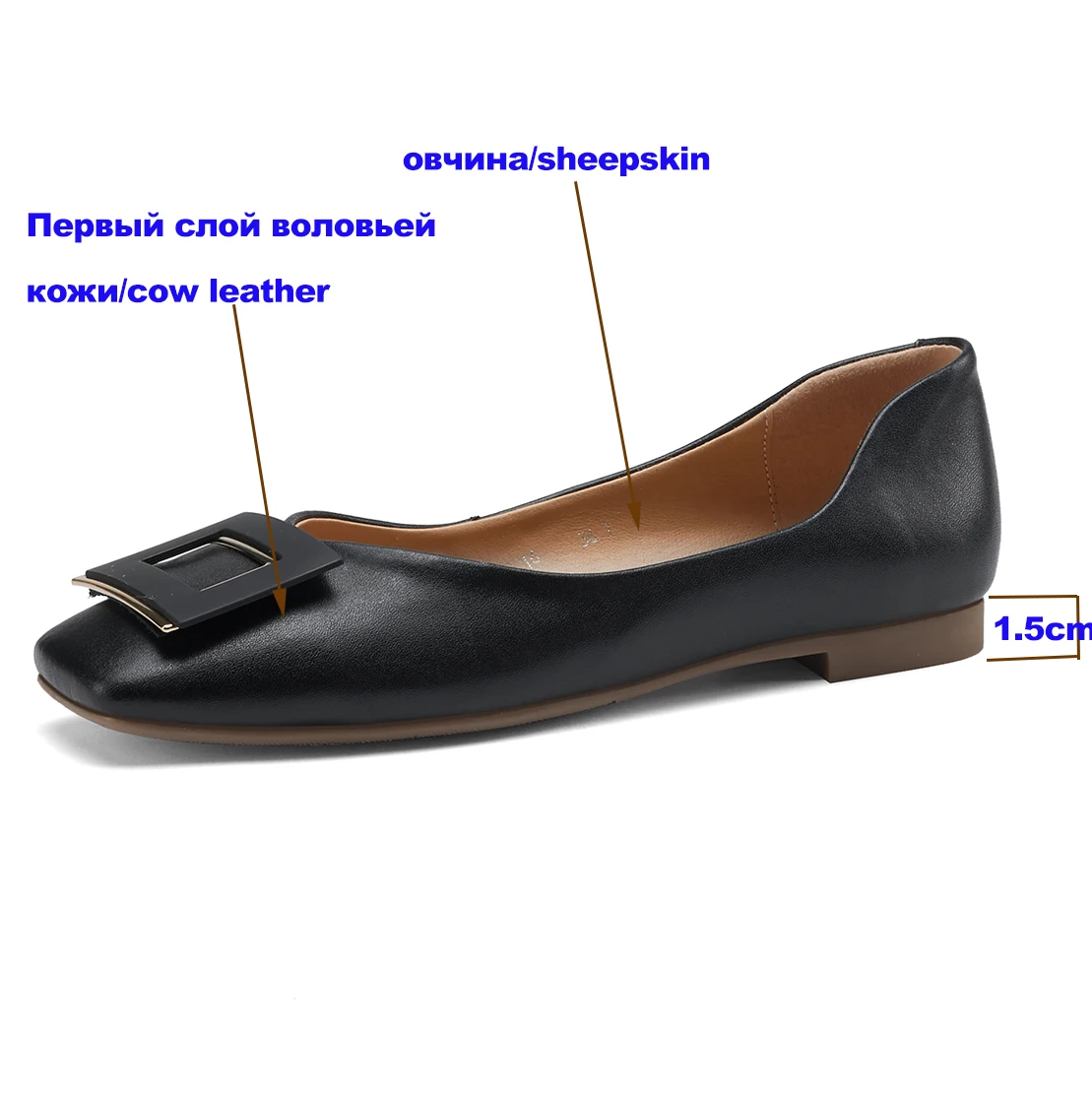 

Kickway Concise Designer Women Flat Shoes Genuine Leather Shallow Shoes For Women 2021 Spring Summer Party Basic Shoes Woman 43