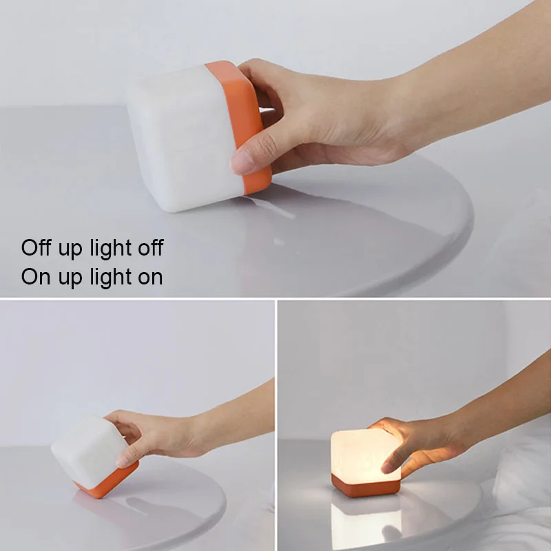 ВКЛ ВЫКЛ флип светодиодный ночной Светильник Смарт Портативный USB