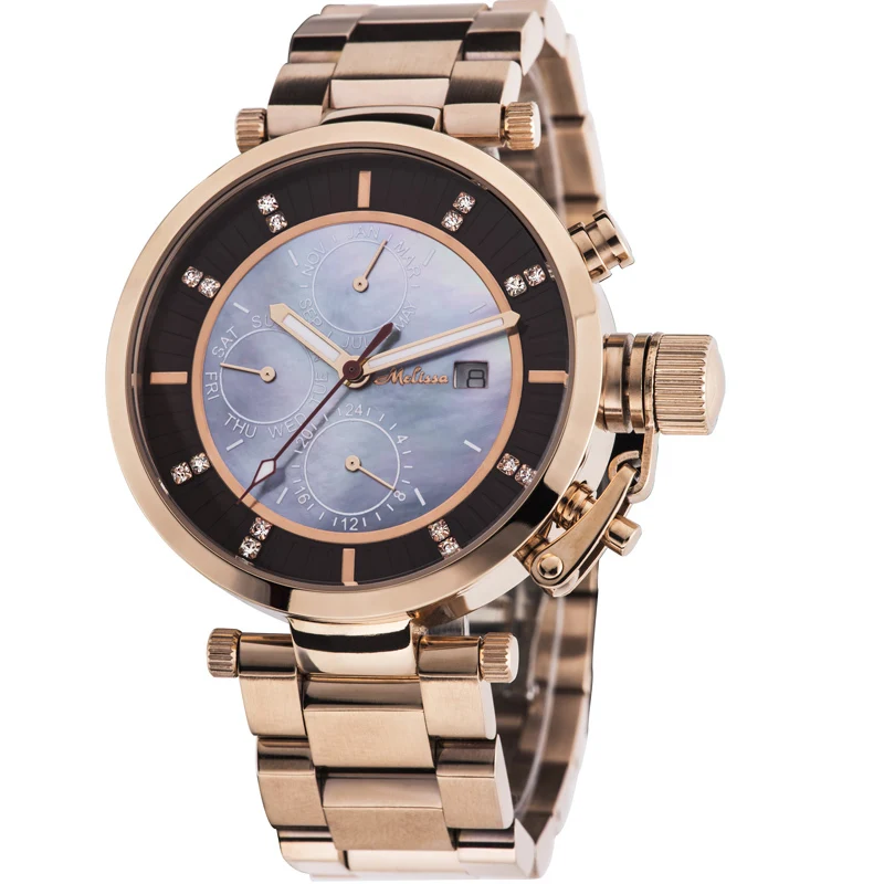 Женские часы лучший бренд класса люкс модный браслет Miyota Кварц Часы MELISSA