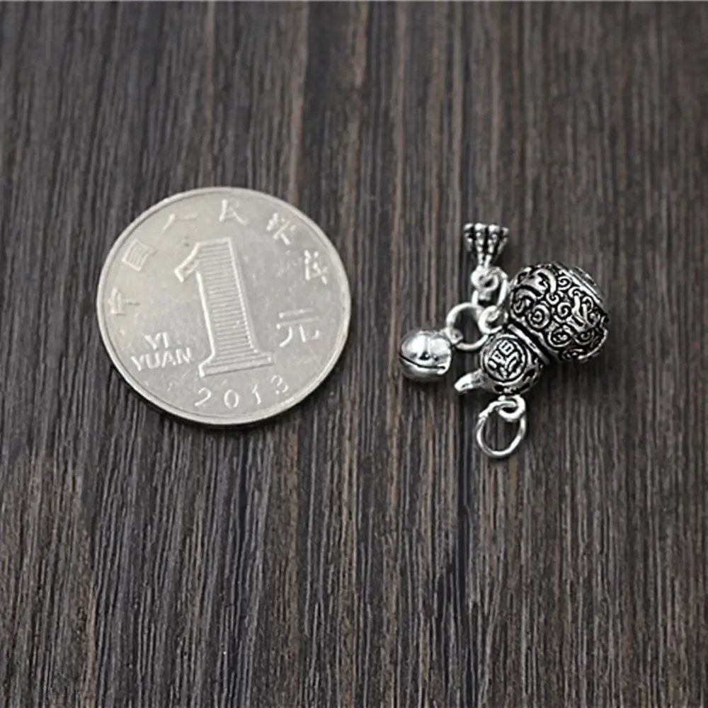 1 шт. Стерлинговое Серебро S925 кулон для женщин Luck Gourd Calabash DIY Bead 11.3x17мм | Украшения и