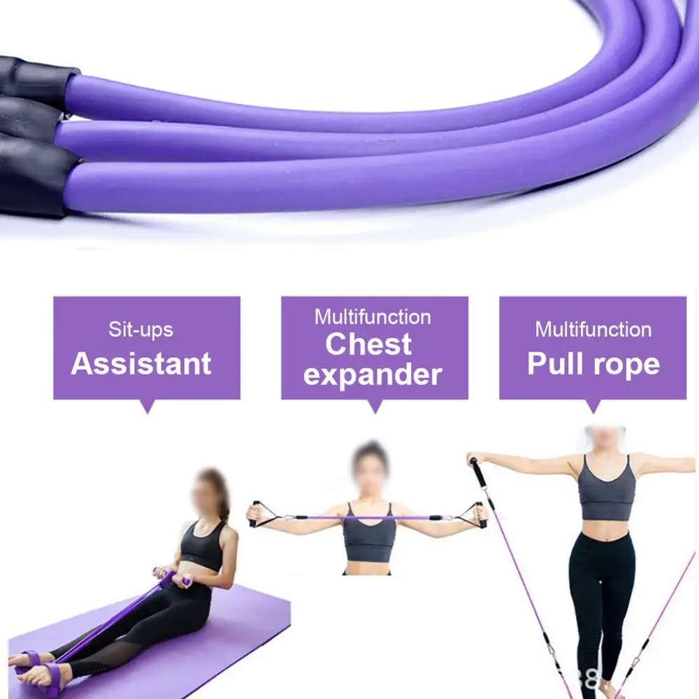 

Multifunctional Sit-Ups Assistant Chest Expander Pull Rope Abdominal Abdomen Pedal Puller Fitness Pull Rope Male Female