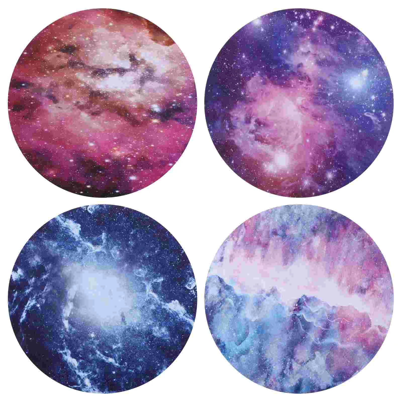 

4 шт. нескользящий коврик Galaxy Nebula, резиновый коврик, игровой коврик