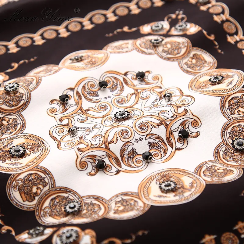 MoaaYina модное дизайнерское платье летнее женское короткий рукав Ретро стиль