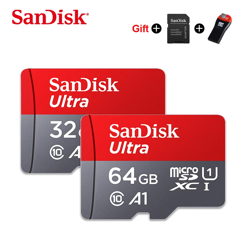 SanDisk micro sd 128 Гб 64 Гб 100 МБ/с./с 32 ГБ 16 ГБ TF usb флеш-карта памяти microsd класс 10 карта памяти флеш-накопитель с адаптером
