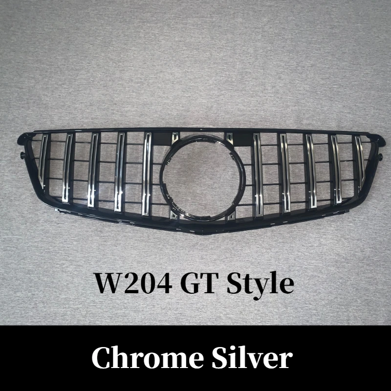 Для Mercedes для Benz C Class W204 C200 C300 C280 C230 C180 C260 2008 9 10 11 12 3 14 гриль GT R Стиль передний бампер