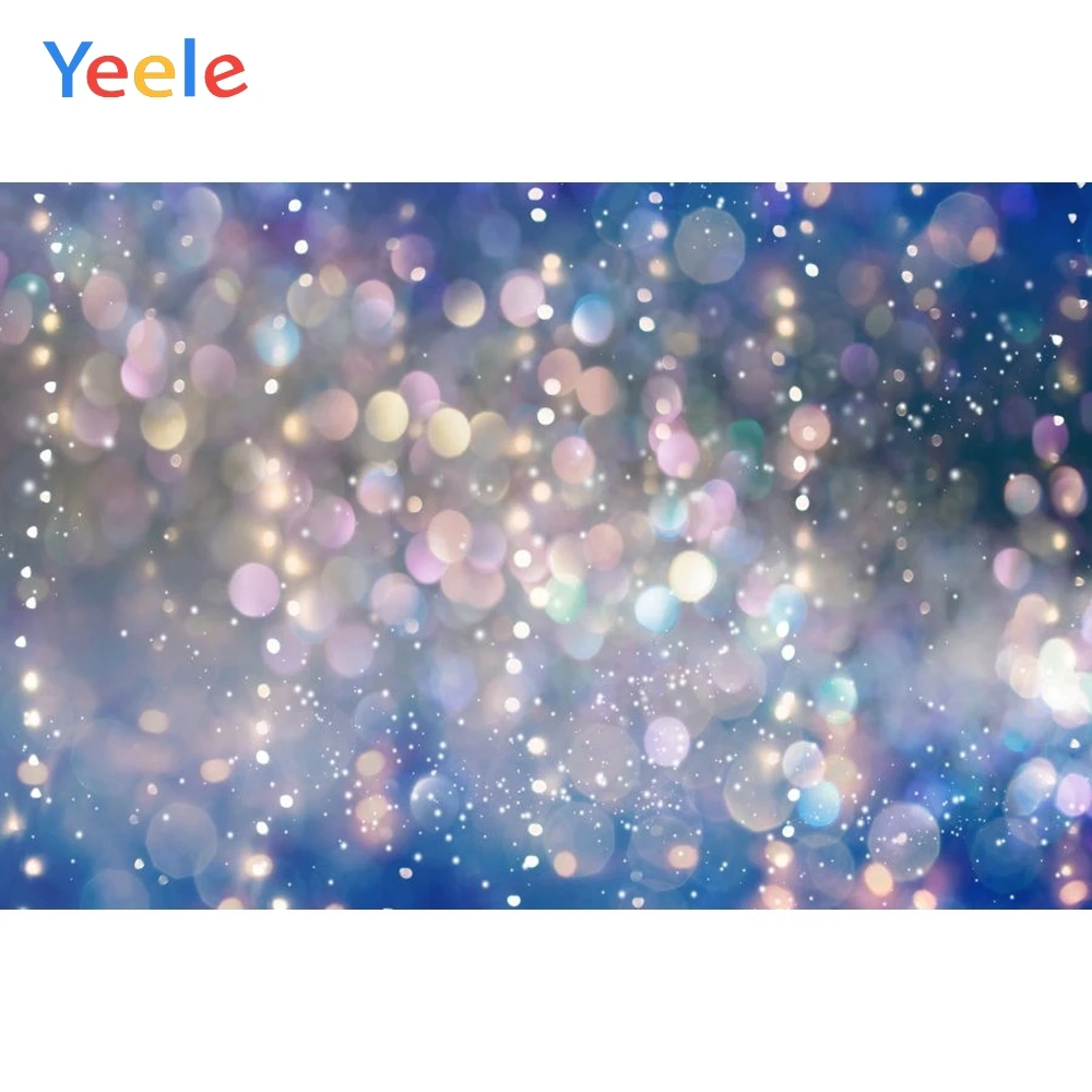 Блестящий розовый белый синий серебристый золотой горошек светильник Bokeh