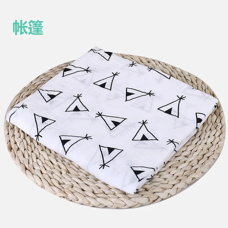 Tent 1 шт., хлопок, муслин, детские пеленки, мягкие одеяла для новорожденных, для ванной, марля, Детская накидка, спальный мешок, чехол для коляски, игровой коврик - Цвет: Tent