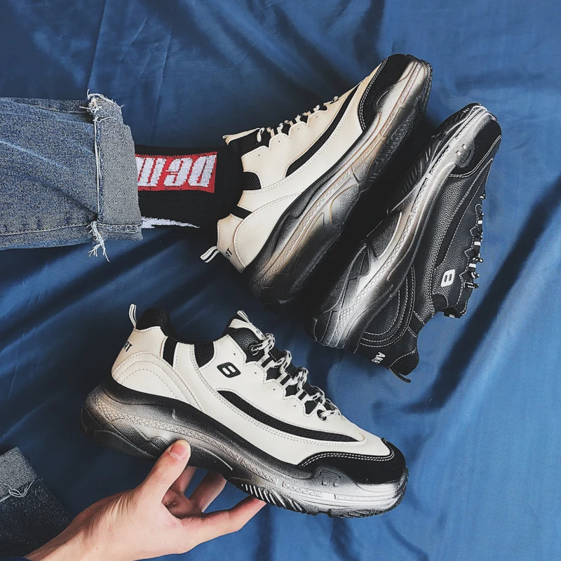 Мужская обувь новинка весны корейский тренд повседневная для папы 2020 мужские