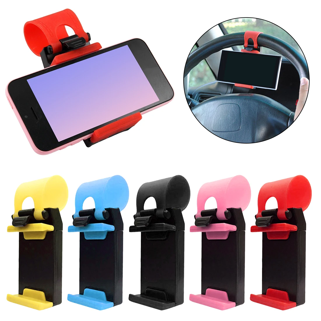 

Multi-functional Mobile Phone Seat Navigatio Mobile Phone Bracket For Automotive Appliances Hanging Type Mobile Steering Wheel