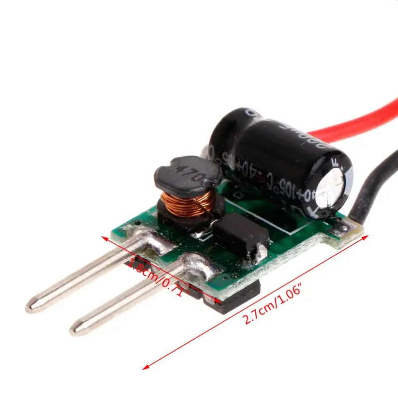1-3 Вт низкое напряжение питания светодиодный драйвер постоянного тока 300мА AC 85-265