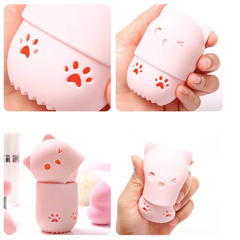 Держатель спонжа для макияжа Мягкие силиконовые Косметика блендер пуховка пудры