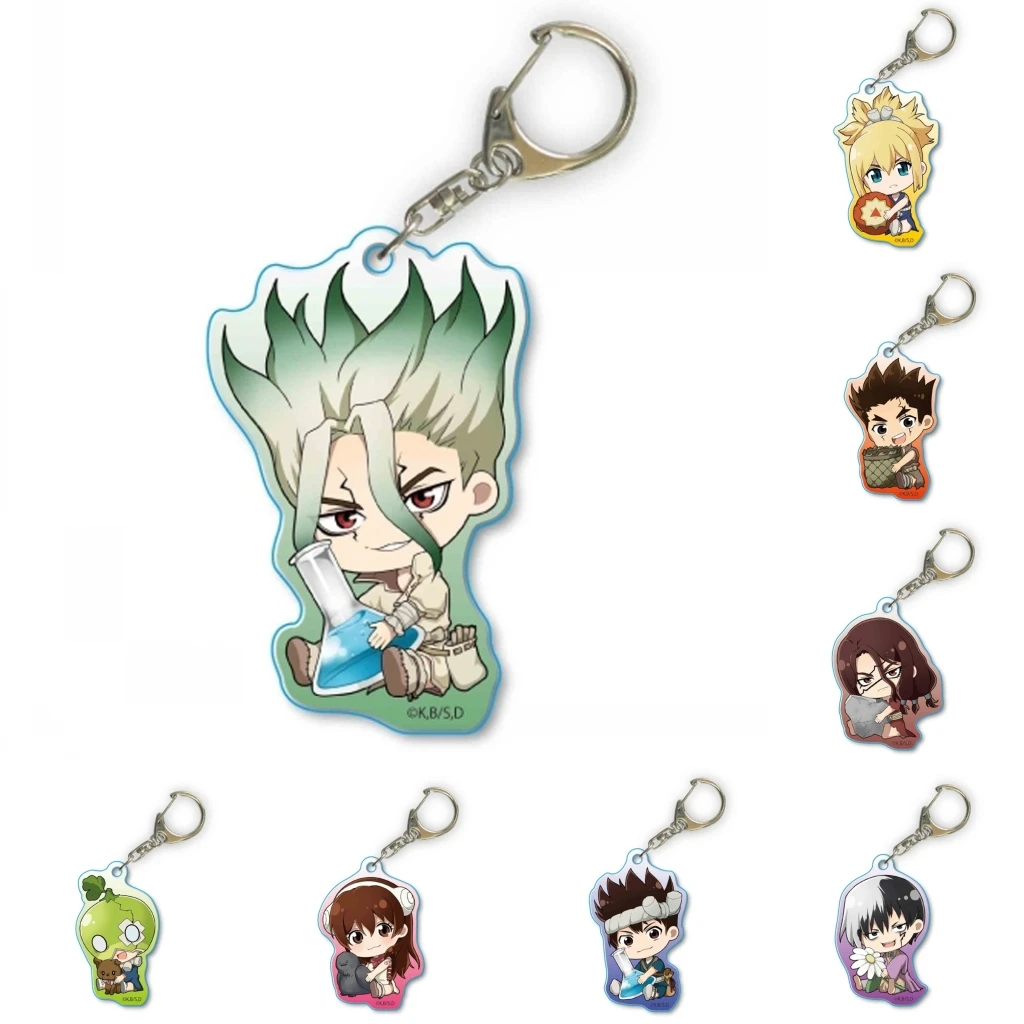 

Dr.STONE Ishigami Senkuu Amber Chrome Acrylic Keychain Badge Cartoon Cosplay Props Accessories