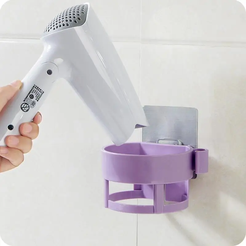 Настенная полка для сушки волос стеллаж из ПВХ ванной комнаты волос|Полки ванной|