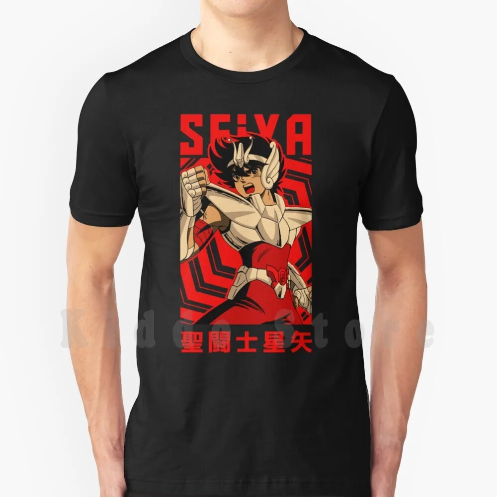 Футболка Pegasus Seiya = Saint винтажная дизайнерская Мужская хлопковая футболка из