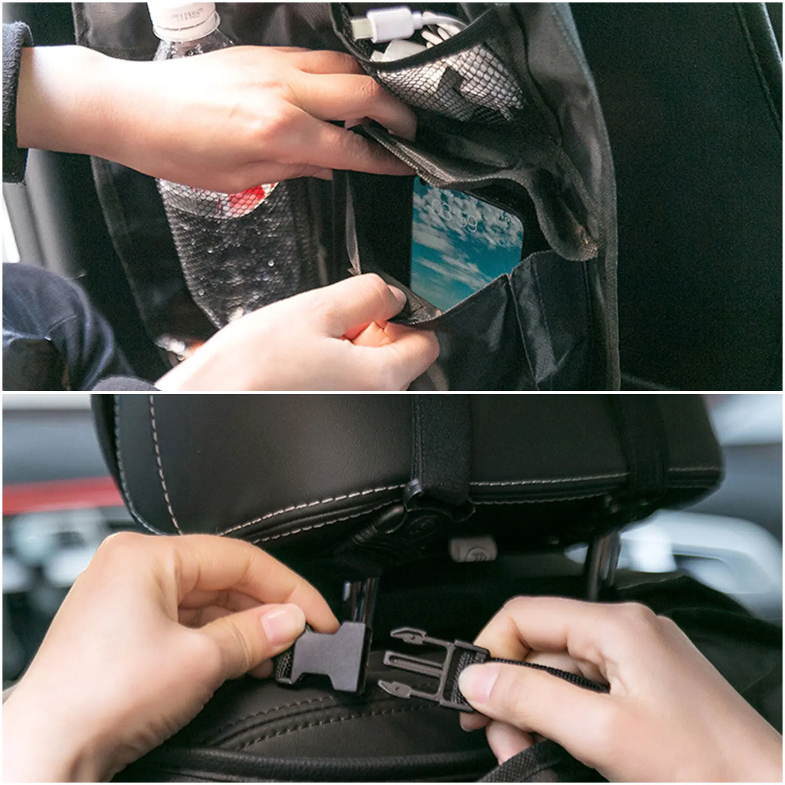 

Car Seat Organizer Universal Waterproof Car Storage Bag Multi Pocket Hanging Pouch Cover Car Auto Interior Arrangement Accessory