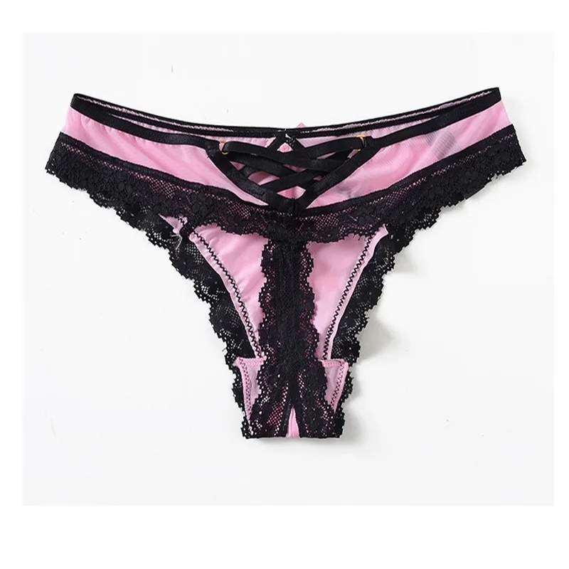 

Women Lace Panties Low-waist Thong Underwear Ladies Hollow Out G String Lingerie Temptation Embroidery Intimates